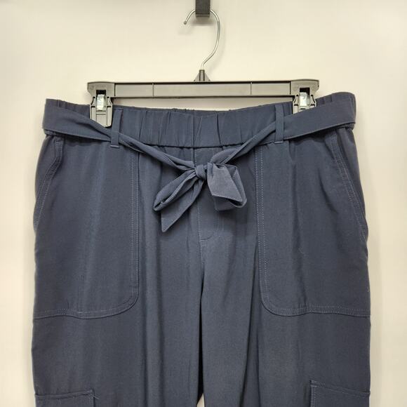 Banana Republic Navy Tie Waist Cargo Joggers Pull on Pants Women's M - Picture 7 of 11